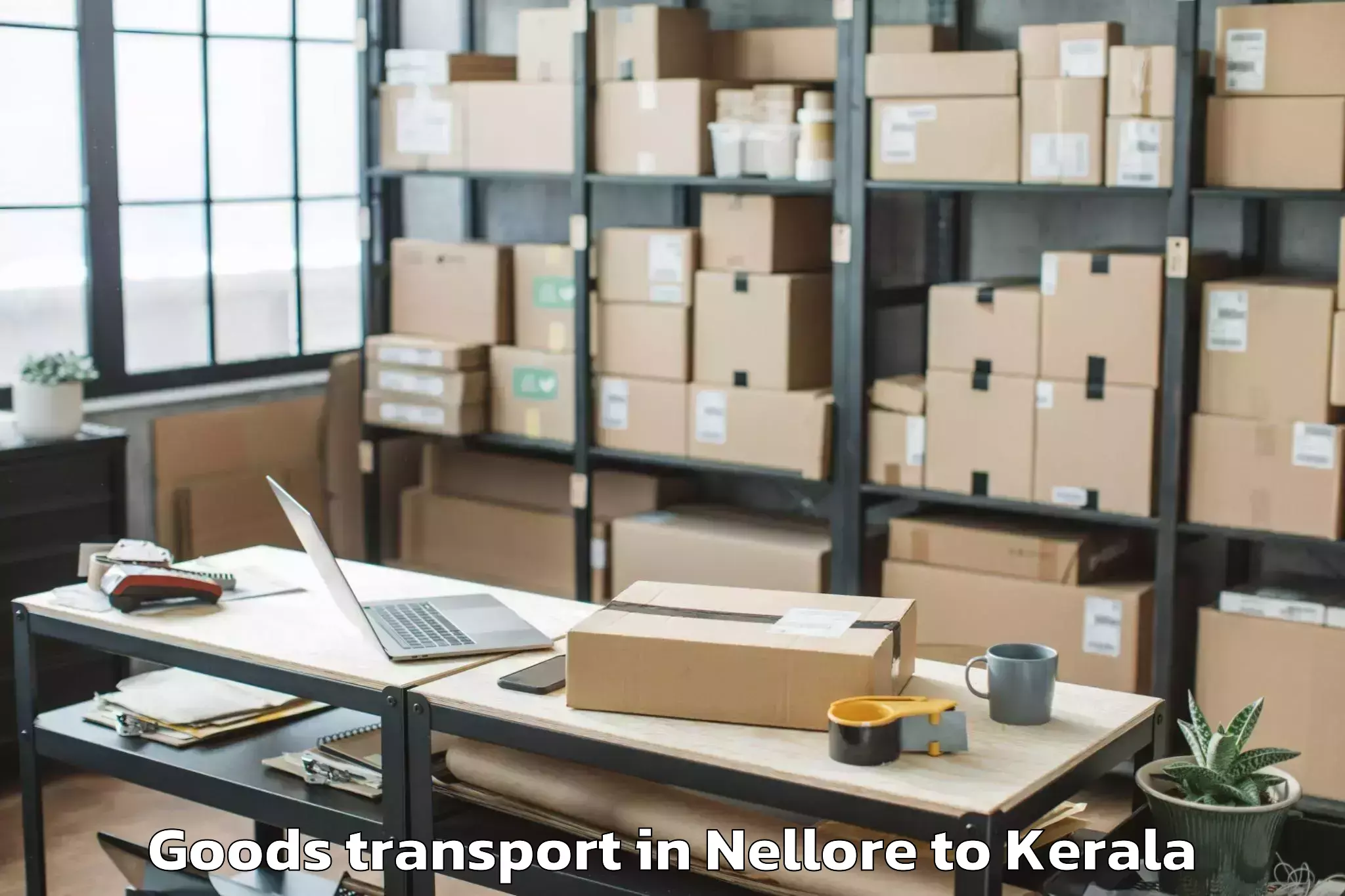 Book Nellore to University Of Calicut Tenhipal Goods Transport Online